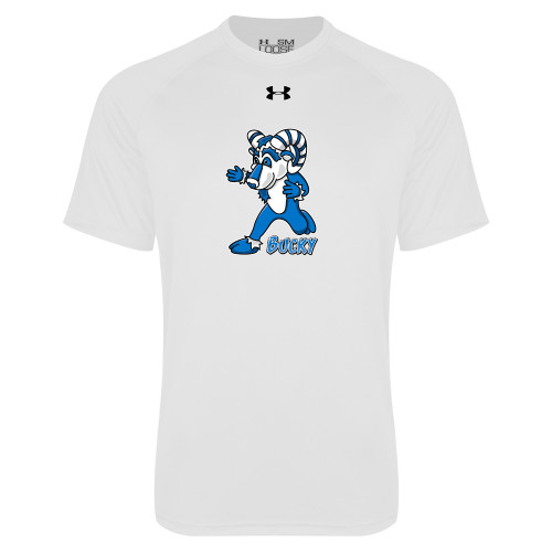  Under Armour White Tech Tee - ATSU Bucky the Ram