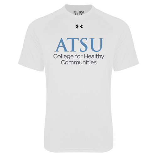  Under Armour White Tech Tee - Stacked College for Healthy Communities CHC