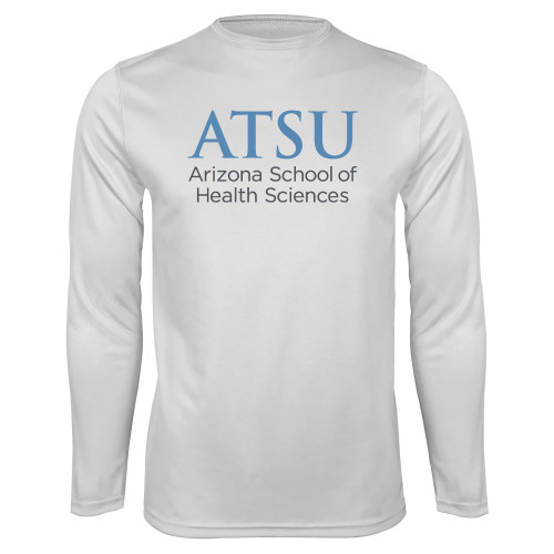  White Performance Long Sleeve Shirt - ATSU Arizona School Health Secondary