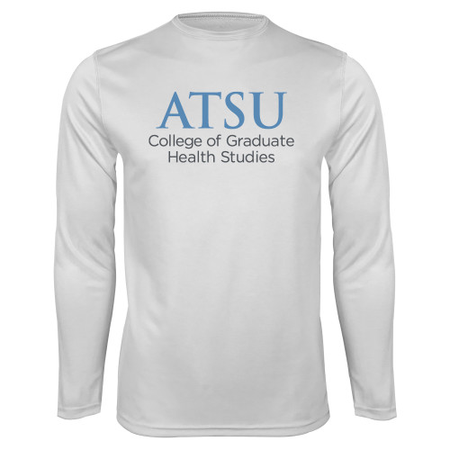  White Performance Long Sleeve Shirt - ATSU College of Grad Health Secondary