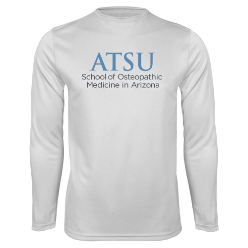  White Performance Long Sleeve Shirt - ATSU School of Osteopathic Arizona Secondary