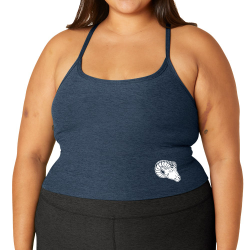  Beyond Yoga Womens Nocturnal Navy Spacedye Slim Racerback Cropped Tank  - ATSU Ram