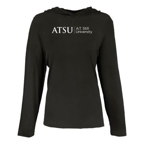 Main Image for  Womens Black Long Sleeve Hooded Tee