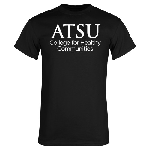  Black T Shirt - Stacked College for Healthy Communities CHC