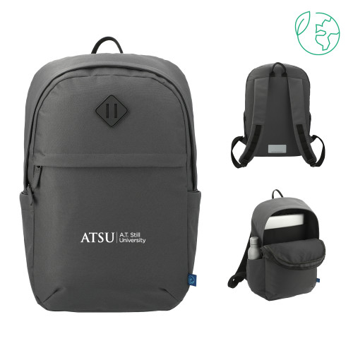 A.T. Still Univ Repreve Charcoal Ocean Commuter Computer Backpack