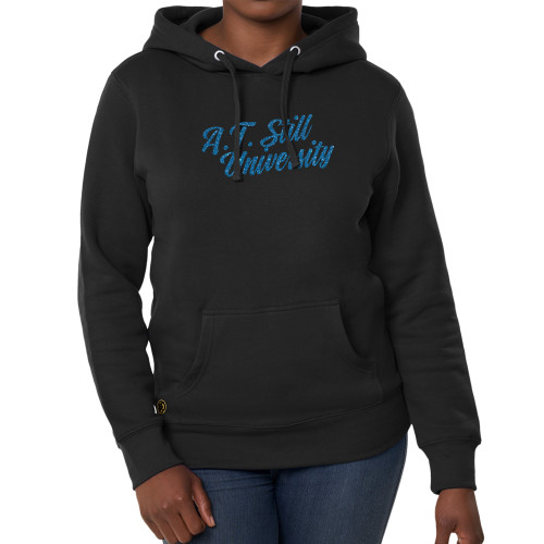 A.T. Still Univ Fall Rush Ladies Black Sponge Fleece Hoodie