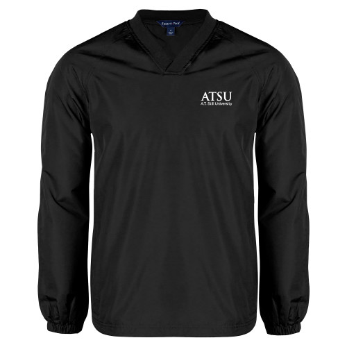  Black V Neck Raglan Windshirt - ATSU Secondary Logo