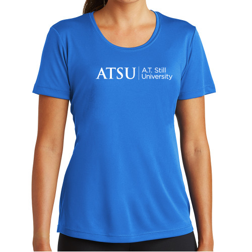  Womens Royal Performance Tee - ATSU Primary Logo