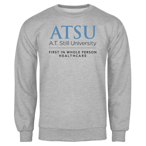  Grey Fleece Crew - ATSU Secondary Logo with Statement