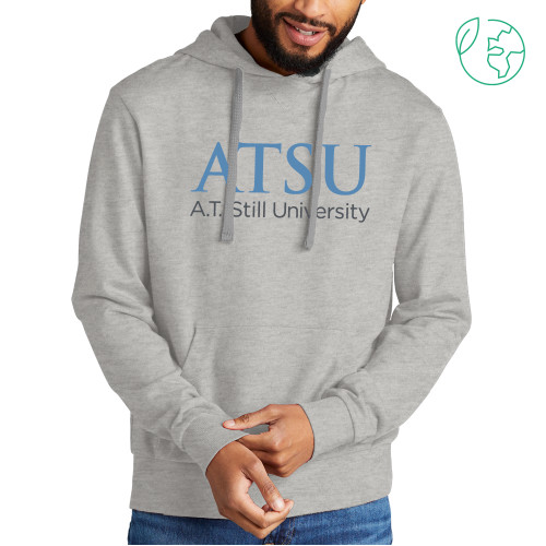  Allmade Light Grey Organic French Terry Pullover Hoodie - ATSU Secondary Logo