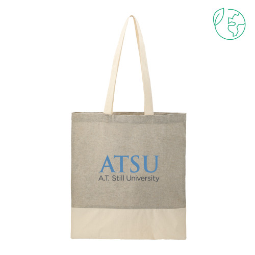 A.T. Still Univ Split Recycled Grey Cotton Twill Convention Tote