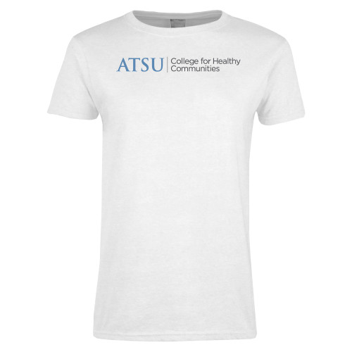  Womens White Short Sleeve Tee - ATSU College for Healthy Communities CHC