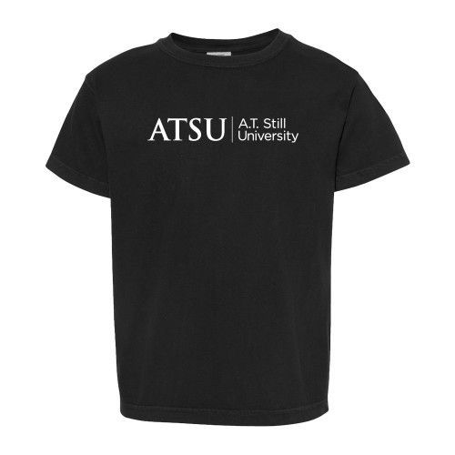  Comfort Colors Youth Black T Shirt - ATSU Primary Logo