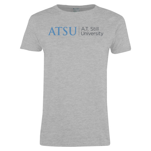  Womens Grey Short Sleeve Tee - ATSU Primary Logo