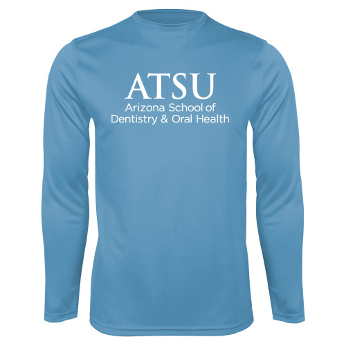  Light Blue Performance Long Sleeve Shirt - ATSU Arizona School Dentistry Secondary