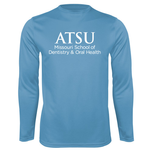  Light Blue Performance Long Sleeve Shirt - ATSU Missouri School of Dentistry Secondary