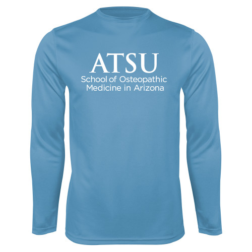  Light Blue Performance Long Sleeve Shirt - ATSU School of Osteopathic Arizona Secondary