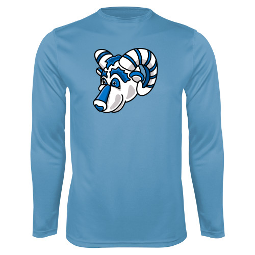  Light Blue Performance Long Sleeve Shirt - ATSU Bucky Head