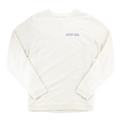  Boxercraft Womens Cream Corded Crew - ATSU Primary Logo