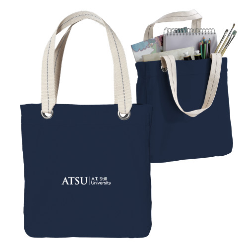 A.T. Still Univ Allie Navy Canvas Tote