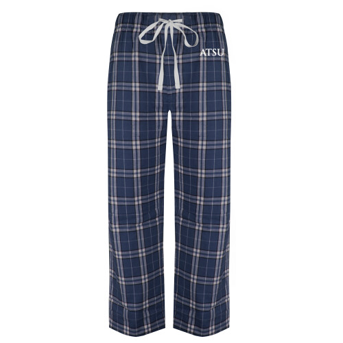  Navy/White Flannel Pajama Pant - ATSU Acronymn Logo