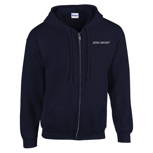  Navy Fleece Full Zip Hoodie - ATSU Arizona School Health Primary