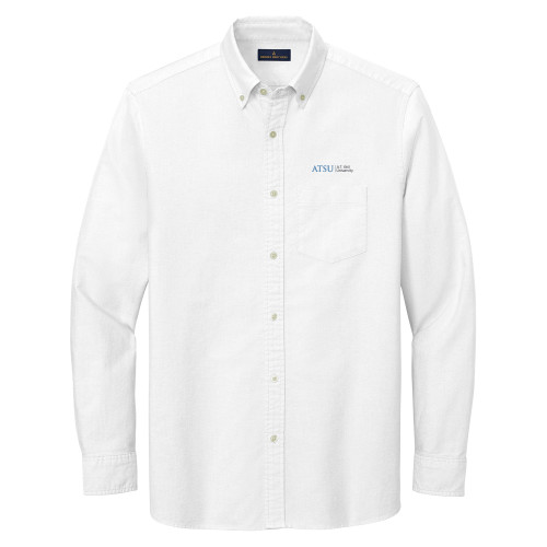  Brooks Brothers Mens White Casual Oxford Cloth Shirt - ATSU Primary Logo