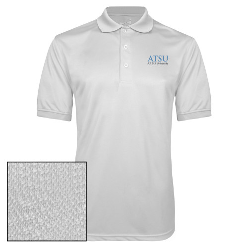  White Dry Mesh Polo - ATSU Secondary Logo