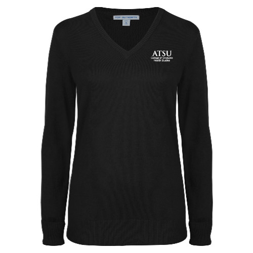  Womens Black VNeck Sweater  - ATSU College of Grad Health Secondary