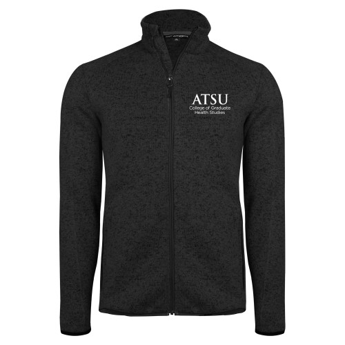  Black Heather  Sweater Fleece Jacket - ATSU College of Grad Health Secondary