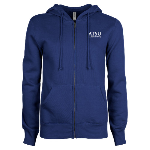  ENZA Womens Royal Fleece Full Zip Hoodie - ATSU Secondary Logo