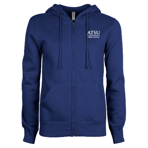  ENZA Womens Royal Fleece Full Zip Hoodie - ATSU Arizona School Health Secondary