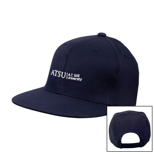 A.T. Still Univ Navy Flat Bill Snapback Hat