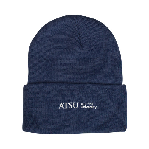 A.T. Still Univ Steel Blue Knit Beanie w/Cuff