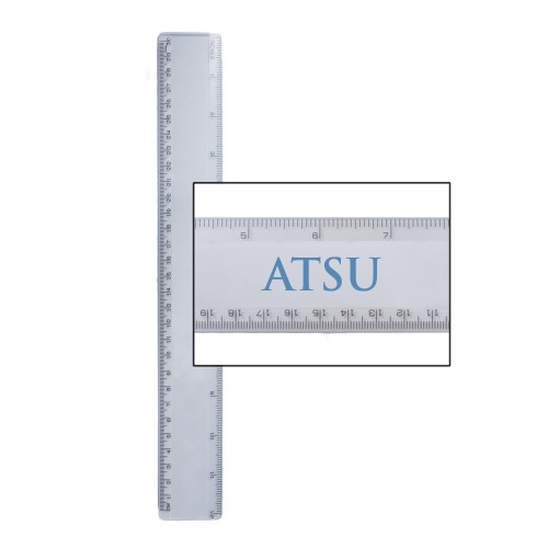 A.T. Still Univ 12 Inch White Plastic Ruler