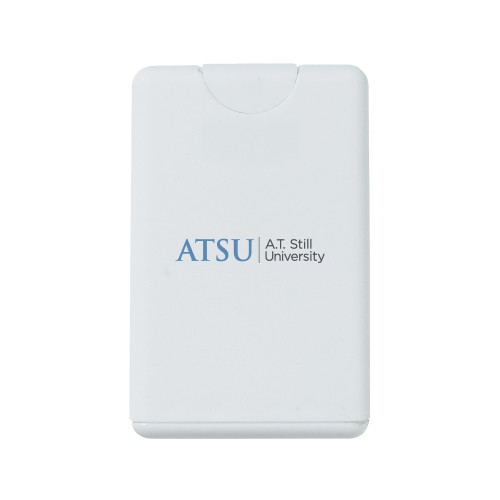  White .66 oz Card Shape Hand Sanitizer - ATSU Primary Logo