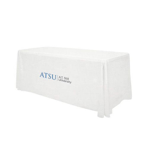 A.T. Still Univ White 6 foot Table Throw