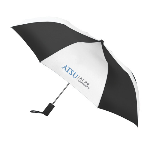 A.T. Still Univ 42 Inch Slim Stick Black/White Umbrella