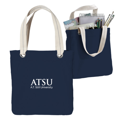 A.T. Still Univ Allie Navy Canvas Tote