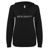 Thumbnail image for  ENZA Womens Black V Notch Raw Edge Fleece Hoodie