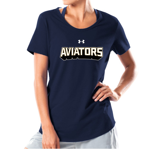 Avenues Under Armour Womens Navy Charged Cotton T