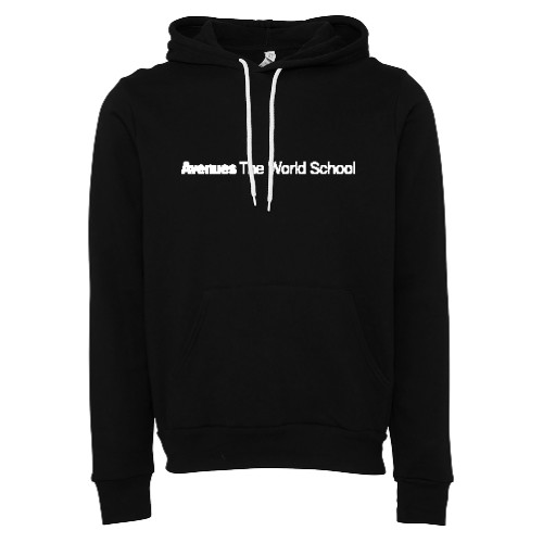  Bella + Canvas Black Fleece Hood - ATWS Wordmark