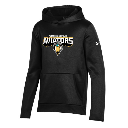  Under Armour Youth Black Fleece Hoodie - Avenues Aviators Sao Paulo