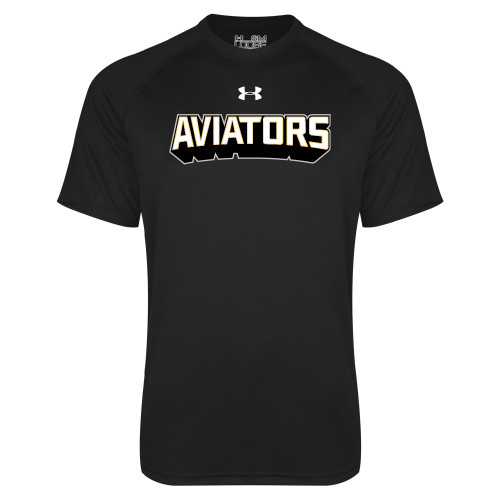  Under Armour Black Tech Tee - UA - Avenues Aviators