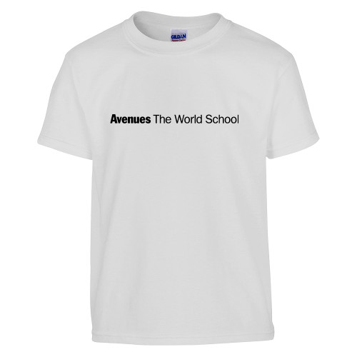  Youth White T Shirt - ATWS Wordmark