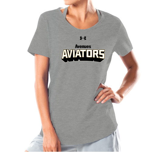 Avenues Under Armour Womens Grey Charged Cotton T