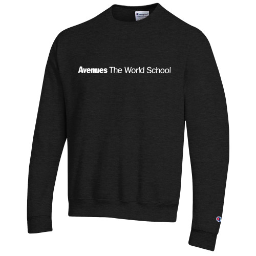  Champion Black Fleece Crew - ATWS Wordmark