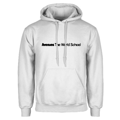  White Fleece Hoodie - ATWS Wordmark