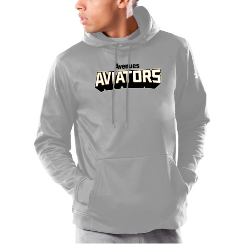  Under Armour Grey Armour Fleece Hoodie - Avenues Aviators Stacked