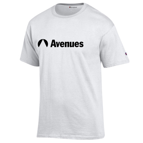  Champion White T Shirt - Avenues Primary Mark Flat